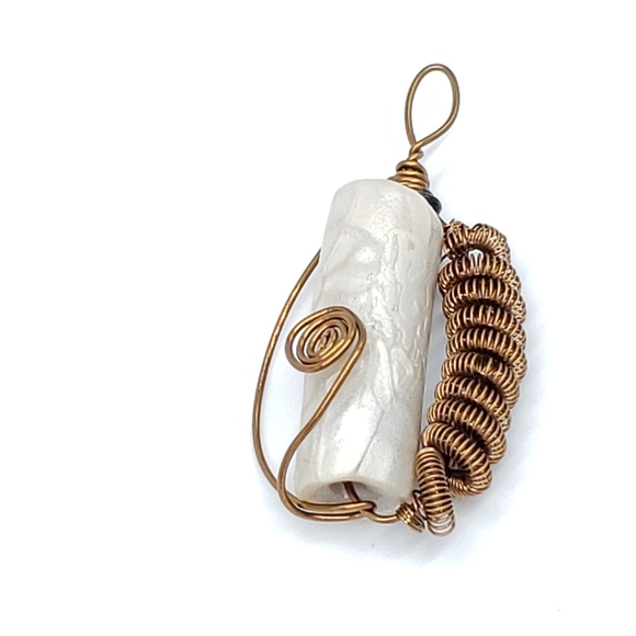 Handmade Wire Wrapped Pendant Boho Pendant - Picture 2 of 3